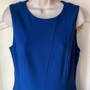 Royal blue sheath dress with great seaming